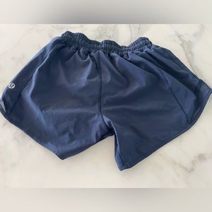 Navy Lululemon Hotty Hot Shorts 2 Tall